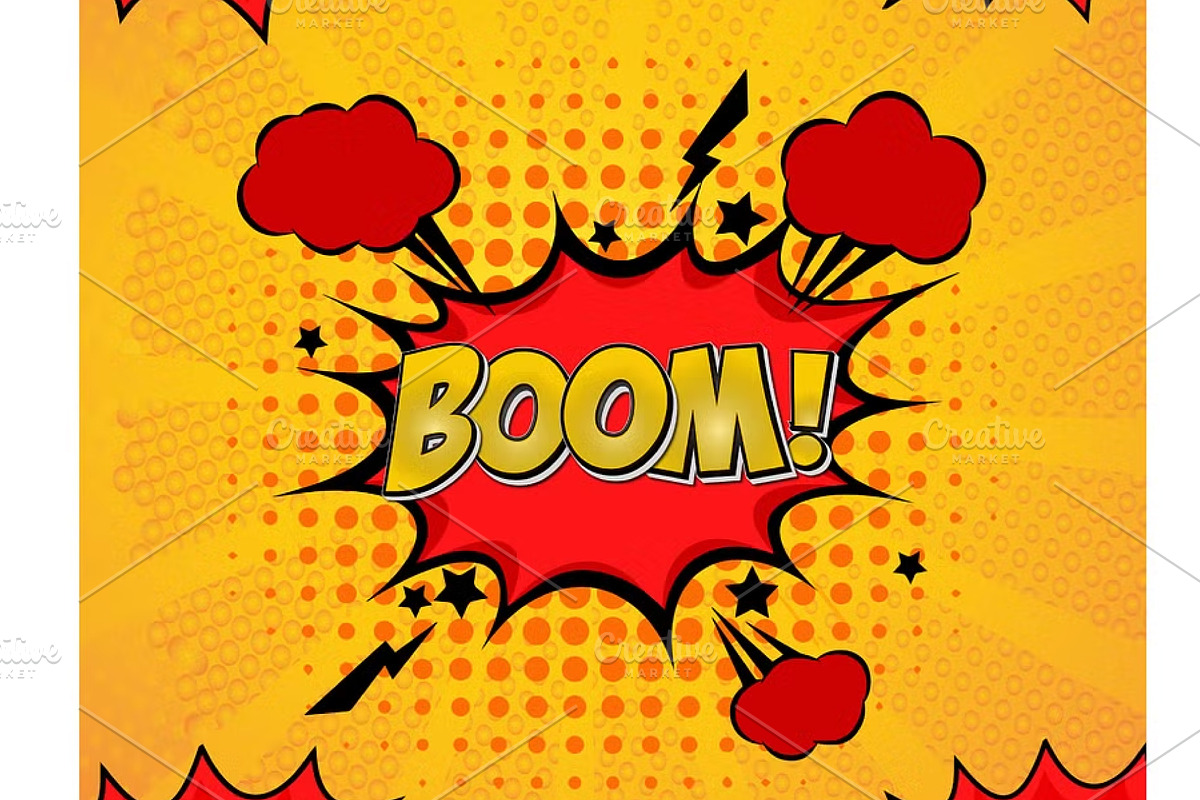 Boom Art Background Design, a Layer Style Add-On by TrueVector