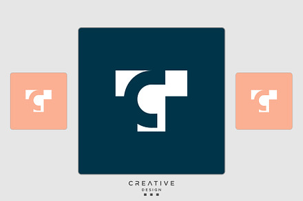 Alphabet Letters Icon Logo CT or TC