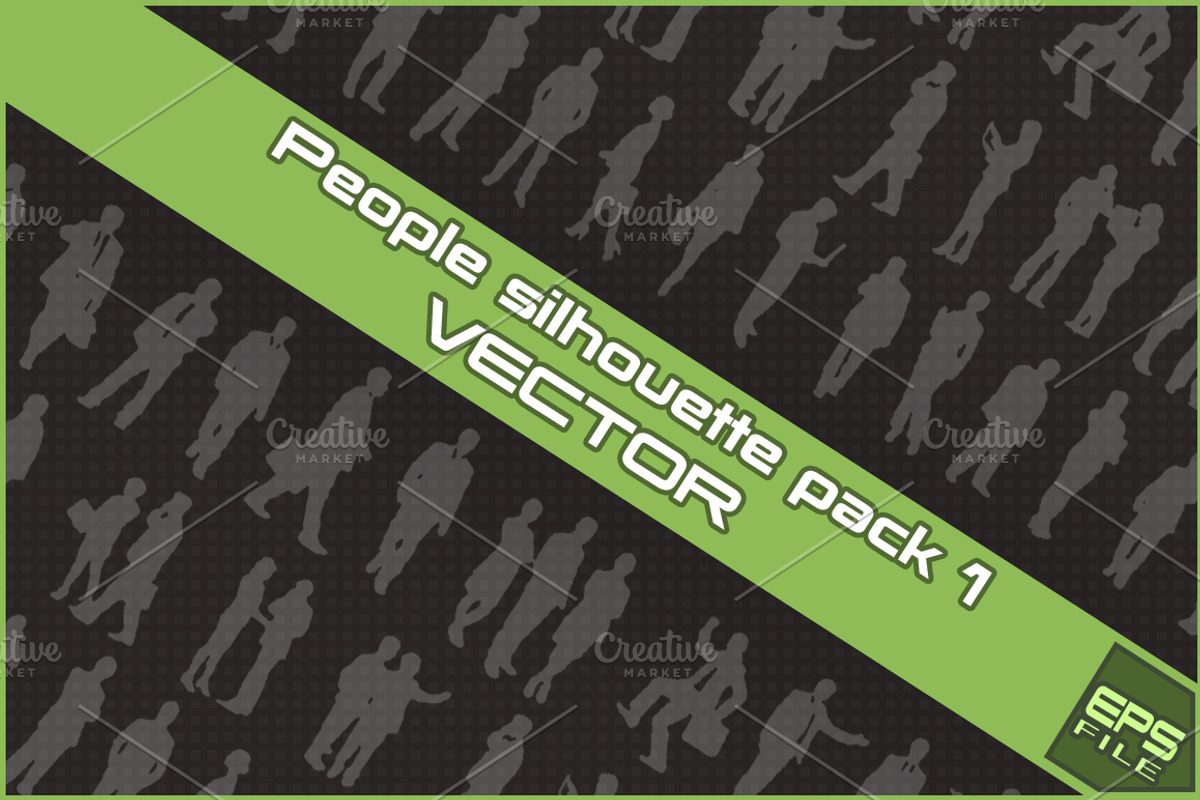 People silhouette VECTOR pack 1, a Person Illustration by stallfish's art store (Photo 1 of 2)
