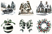 Black and White Holidays Clipart, an Illustration by OK Design (Thumbnail 5 of 5)