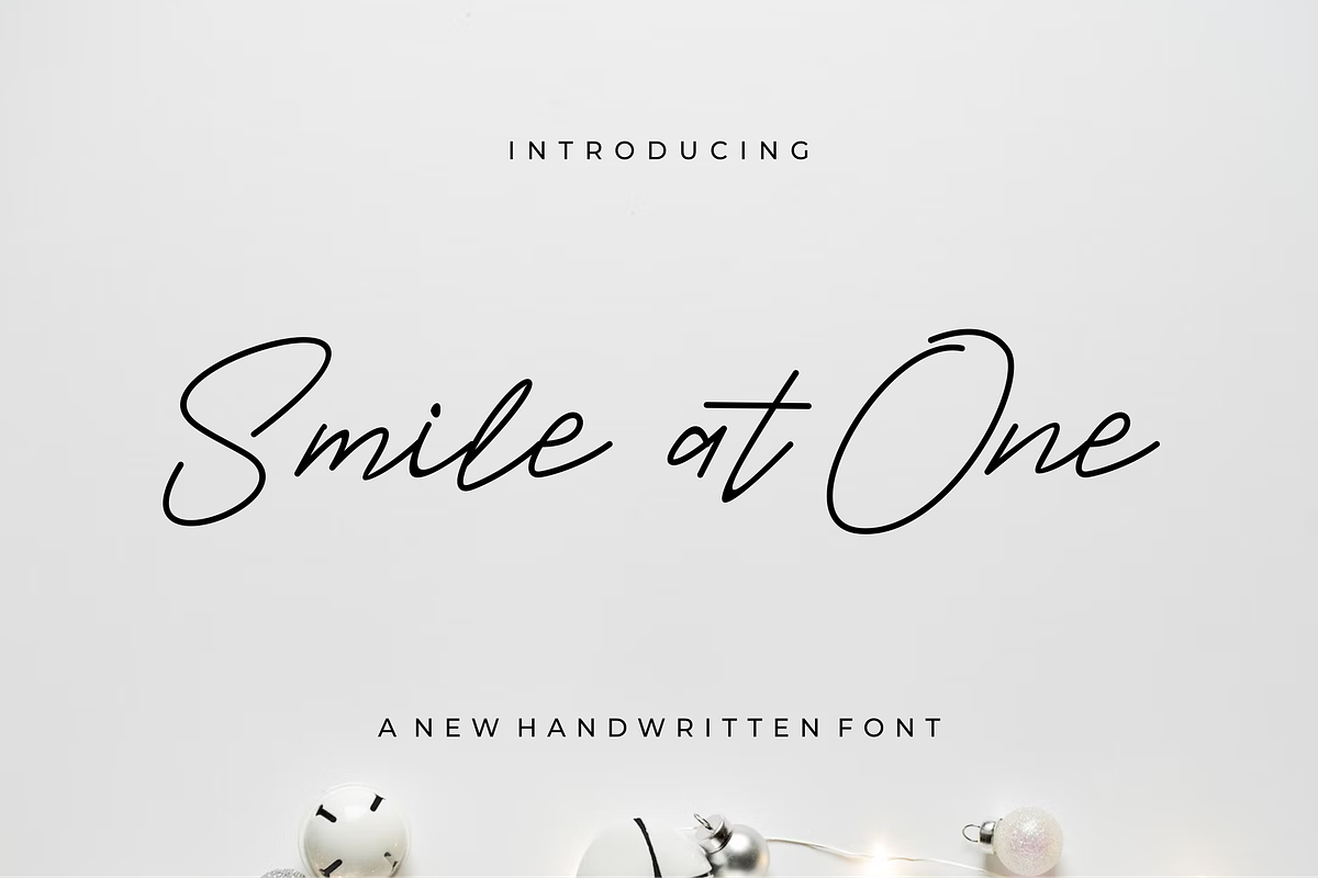 Smile At One - Font, a Script Font by artchiles_design (Photo 1 of 5)