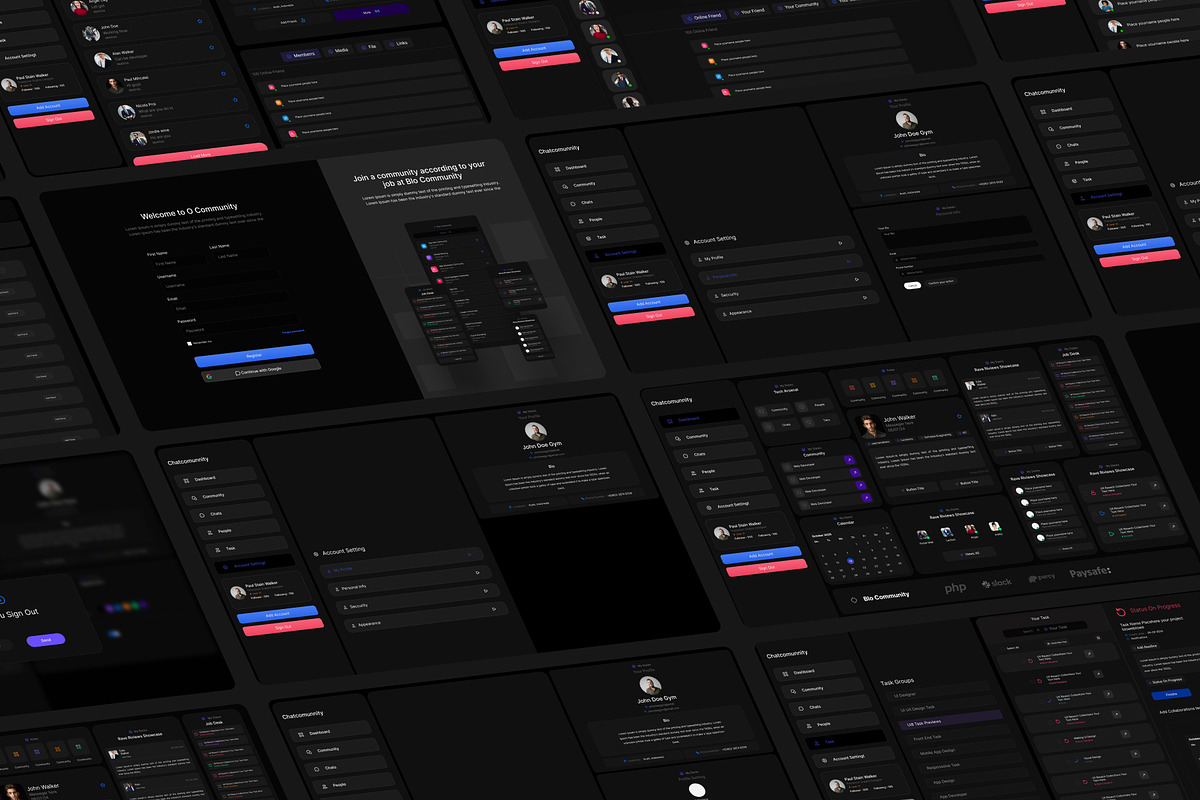 Community Managment Web App Ui Kit, an UI Kit Template by Pixel Blend (Photo 4 of 6)