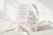 Iris Botanical Line Floral Vector, a Decorative Illustration by katmonne (Thumbnail 11 of 14)
