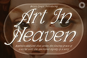 Art In Heaven - Ethereal Serif, a Serif Font by Setara Langit CreativeStd (Thumbnail 1 of 11)