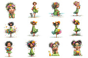 Whimsical Summer Beach Girl Clipart, an Illustration by Dream Creation (Thumbnail 5 of 6)
