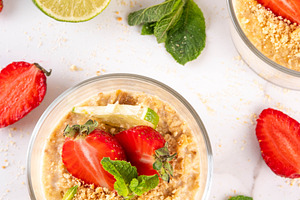 Strawberry Lime Pie Overnight Oats, a Food & Drink Photo by Rimma