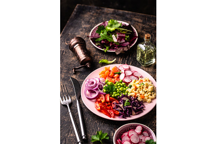 Balanced healthy bowl with
