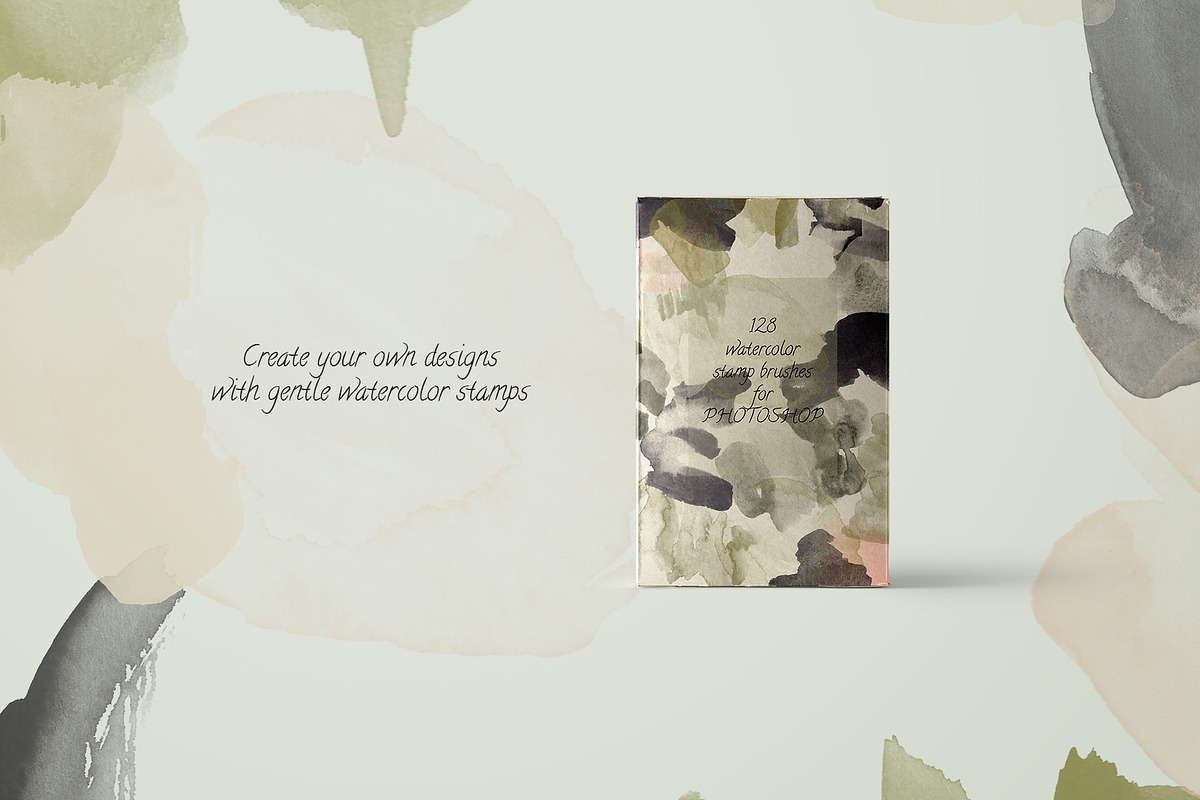 128 PS Watercolor Stamp Brushes, a Brush Add-On by Art Sproot (Photo 5 of 6)