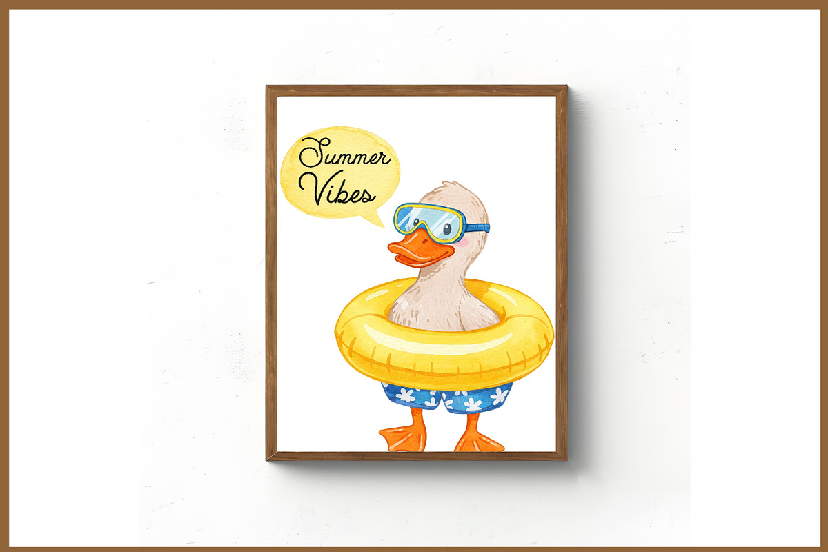 Summer Duck Sublimation Bundle, an Illustration by Libby Wishes (Photo 2 of 12)