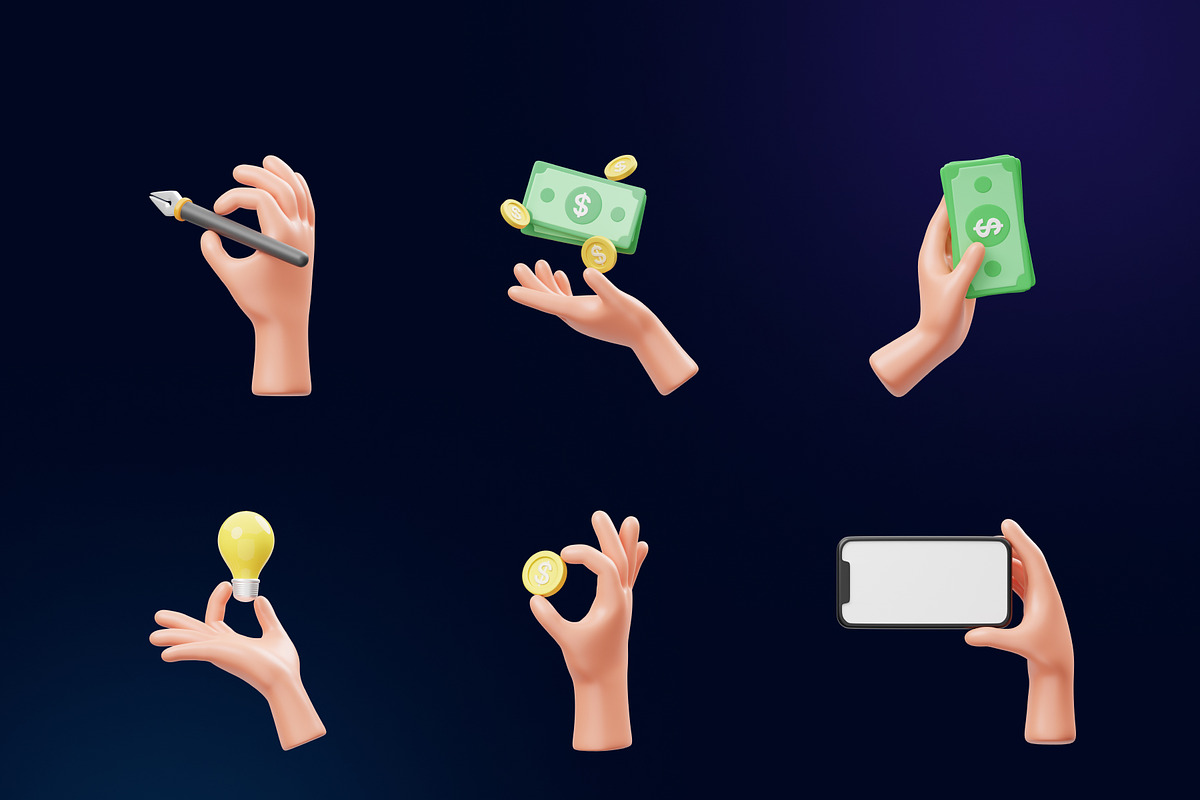 Hand Activity 3D Icon, a Characters & Person 3D Model by GoTemp (Photo 5 of 6)