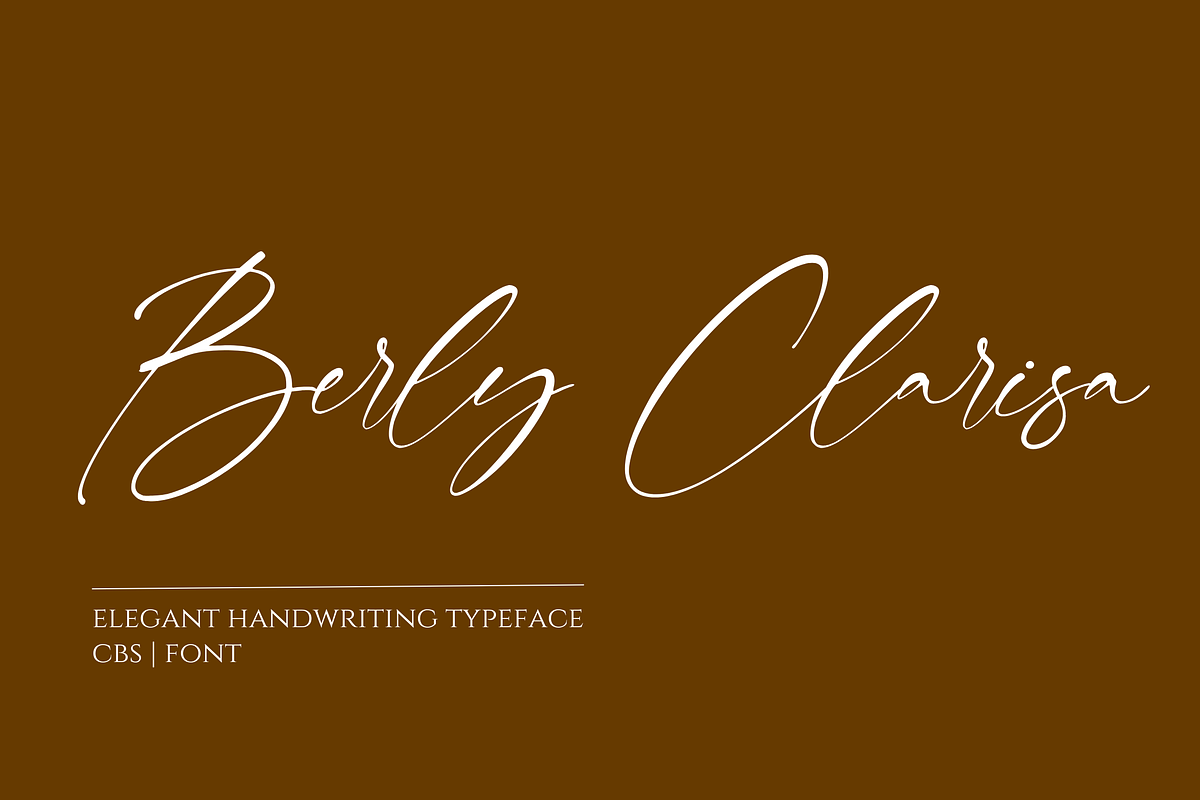 Berly Clarisa Signature Handwriting, a Handwritten Font by CreateBigSupply (Photo 1 of 8)