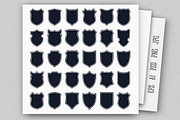 Shields Icons Vector Set, a Decorative Illustration by MSA-Graphics (Thumbnail 2 of 6)
