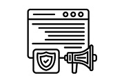 Security Line Icon, an Outline Icon by Pexelpy (Thumbnail 1 of 2)