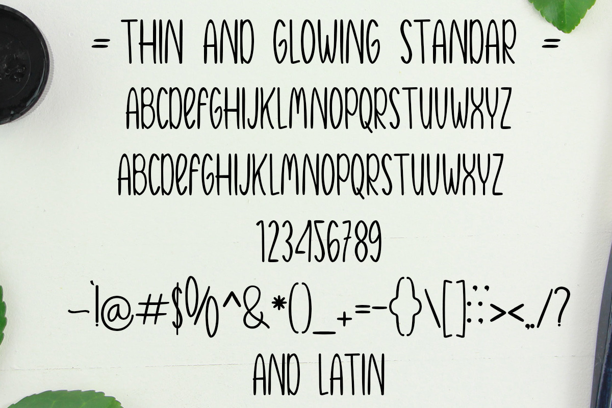 Thin and Glowing, a Font by Bramcreative (Photo 3 of 12)