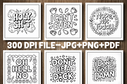 Naughty Swear Word Coloring Book, an Education Illustration by Design Station (Thumbnail 2 of 5)