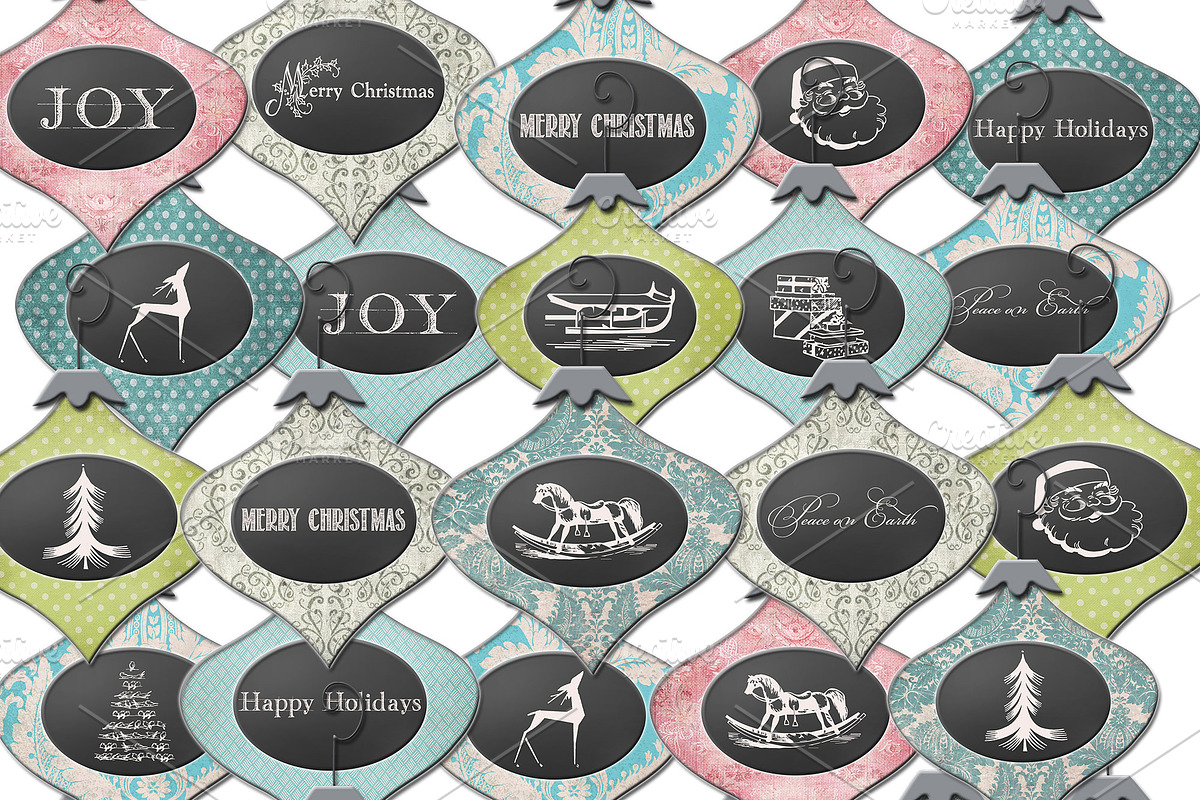 Holiday/Christmas Ornament Elements preview 2