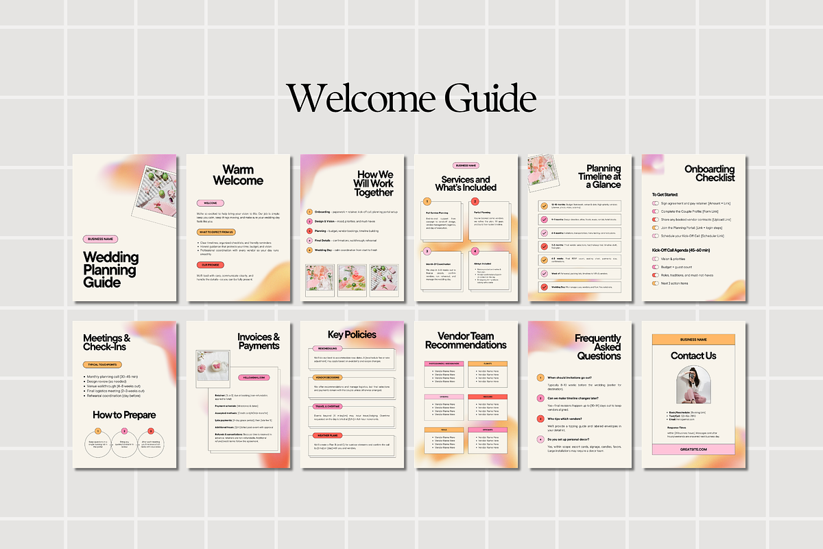 Wedding Planner Onboarding Forms, a Stationery Template by Anna Design Studio (Photo 3 of 9)