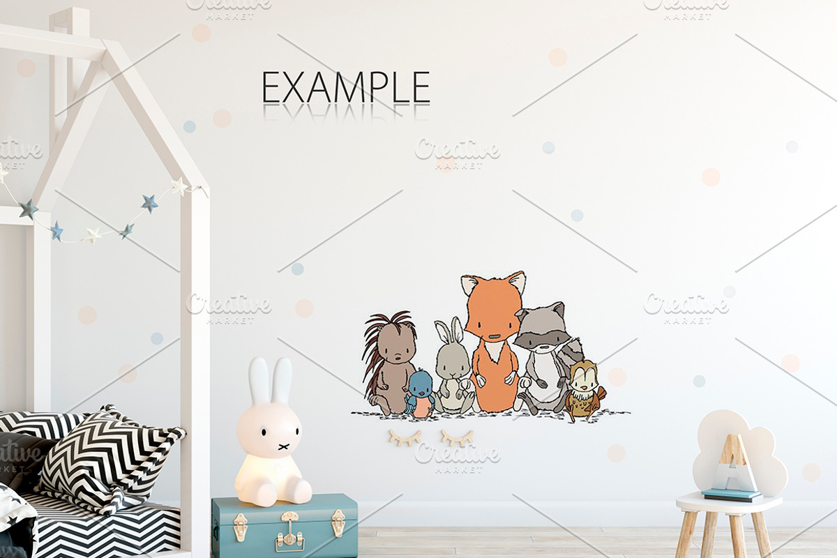 KIDS WALL & FRAMES Mockup Bundle - 3, a Print Template by Yuri-U (Photo 31 of 33)