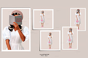 Fashionable women clipart, an Illustration by MajorArtTm (Thumbnail 2 of 5)