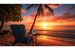 travel holiday ipad ai generated, a Holiday Photo by pikepicture