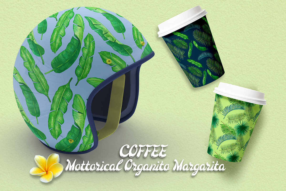 Palm and Banana Leaves Patterns, a Pattern Graphic by Graphobia (Photo 5 of 7)