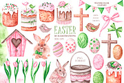 Easter watercolor set. Happy Easter!, an Illustration by SabinaWatercolorArt (Thumbnail 2 of 16)