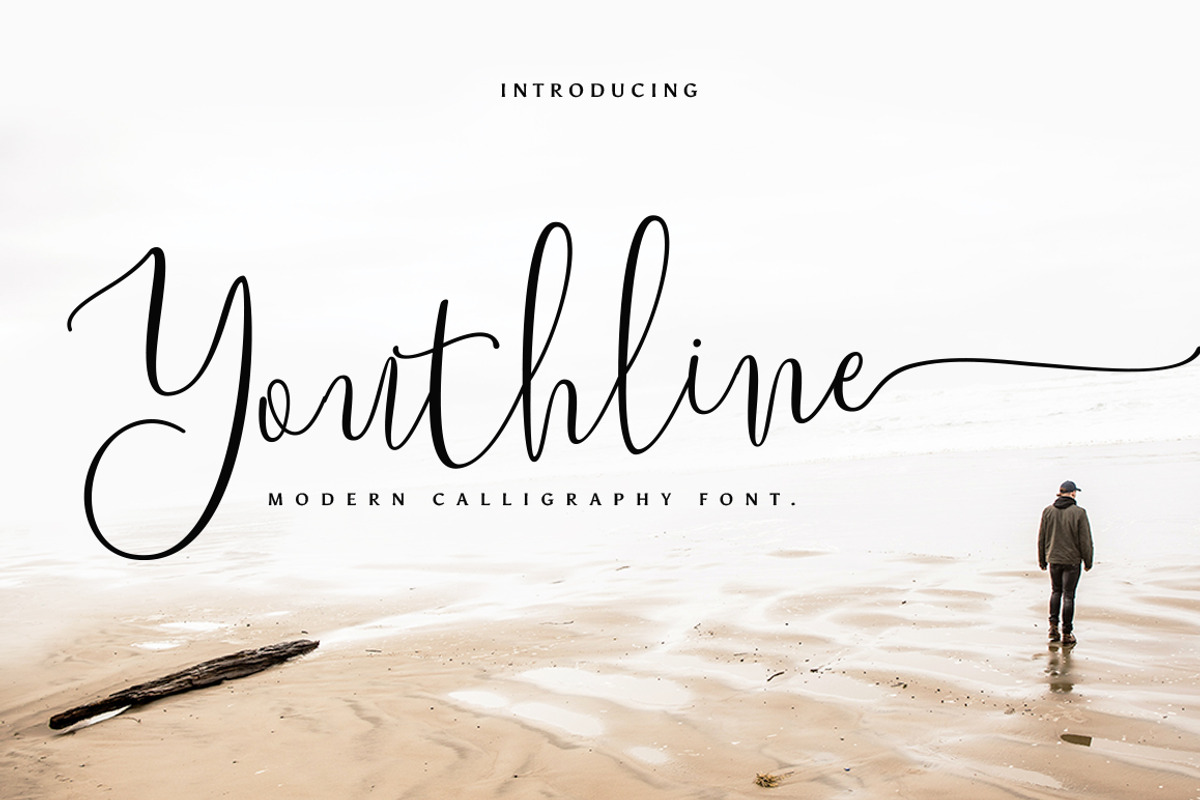 Youthline Modern Script Font, a Script Font by sizimon (Photo 1 of 6)