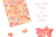 Abstract Floral Pattern and Flowers, an Illustration by Angie Makes (Thumbnail 2 of 3)