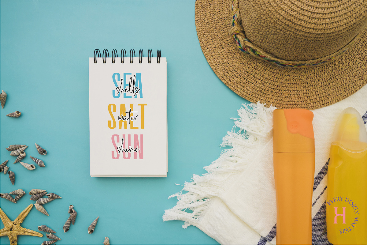 Trendy Summer Sea Salt Sun Artwork, a Graphic by HyeRi (Photo 6 of 8)