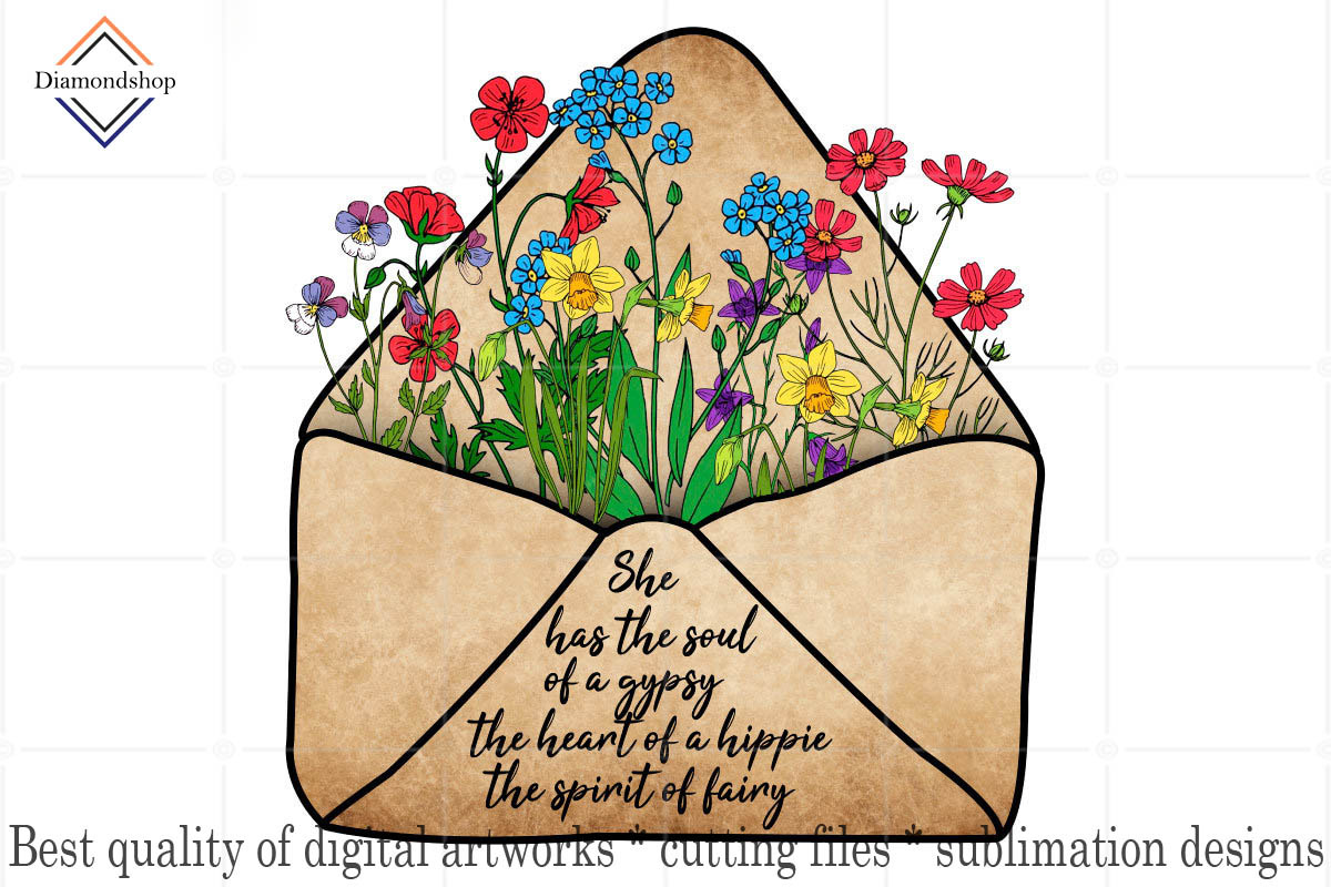 Hippie Sublimation Designs Bundle, an Illustration by DiamondShop (Photo 9 of 11)