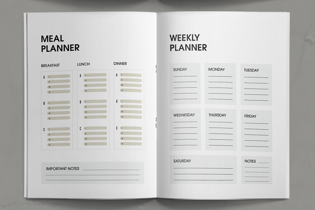 Planner Template Layout, a Stationery Template by ContestDesign (Photo 4 of 7)