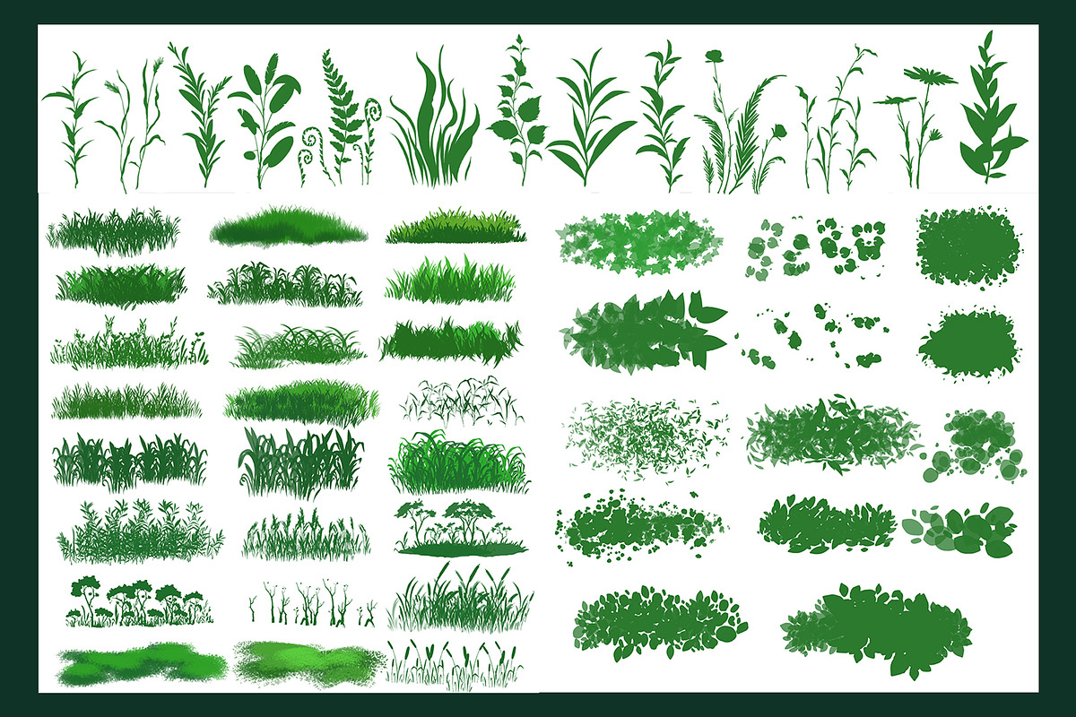 Grass brushes - PROCREATE, a Brush Add-On by Dashamoony (Photo 2 of 3)