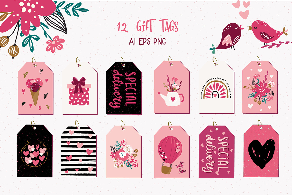 Valentine's day cute collection, an Illustration by Cozy pattern shop (Photo 4 of 6)