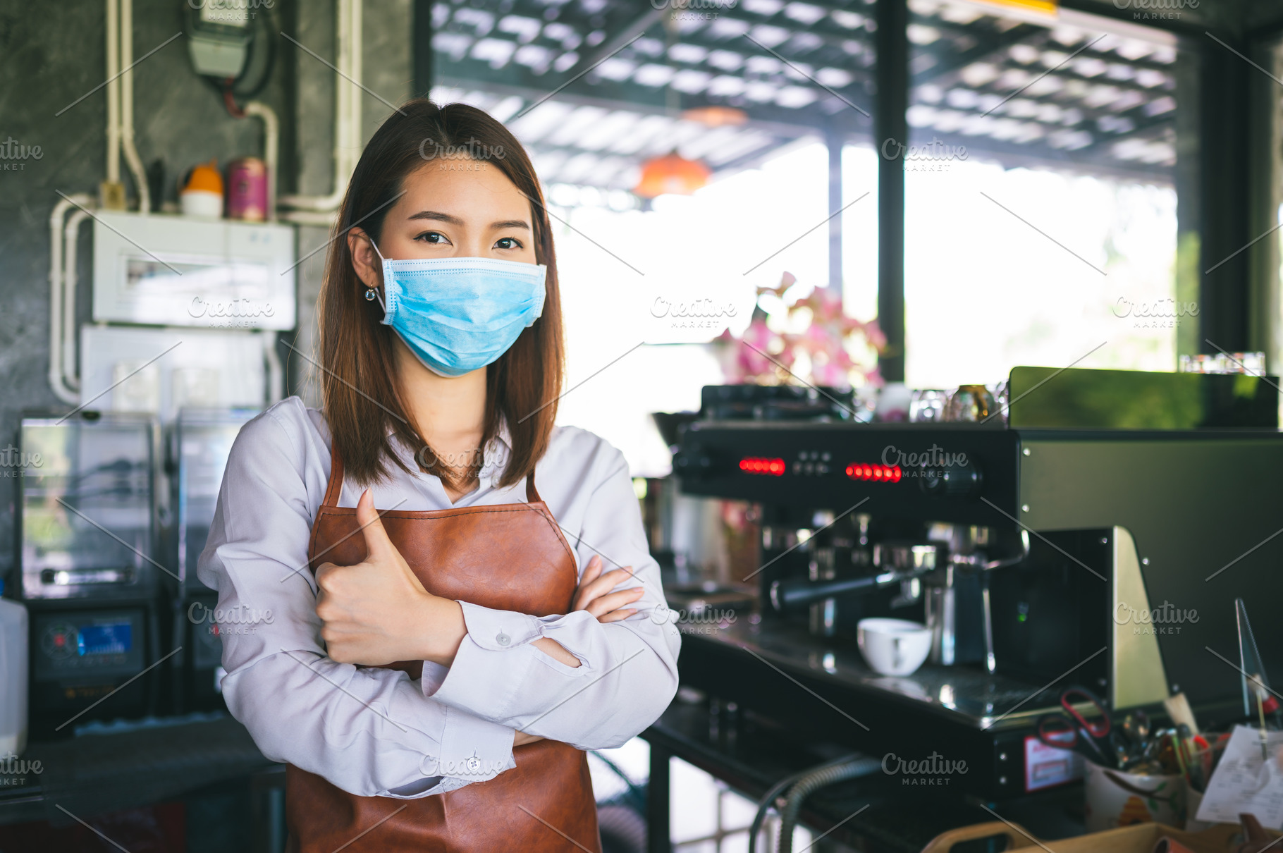 New normal startup small business Portrait of Asian woman barist, a Person Photo by KHphotography