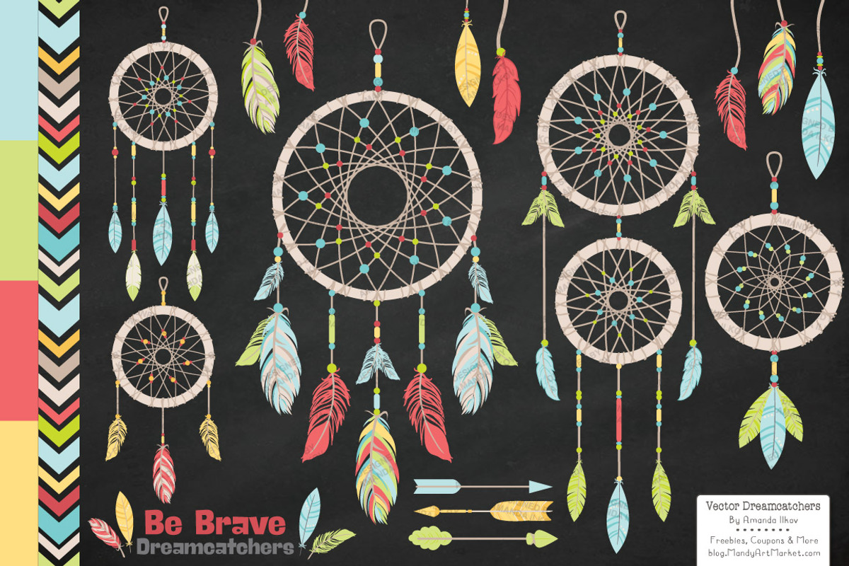 Fresh & Bright Dreamcatcher Graphics, an Illustration by Amanda Ilkov (Photo 2 of 4)