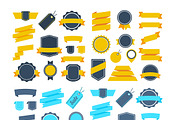 Vector flat ribbons and badges, an Object Graphic by yurlick (Thumbnail 2 of 2)