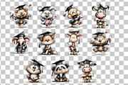 Graduation Animals Clipart PNG Set, an Animal Illustration by Nicolle's Colorful Art (Thumbnail 4 of 4)