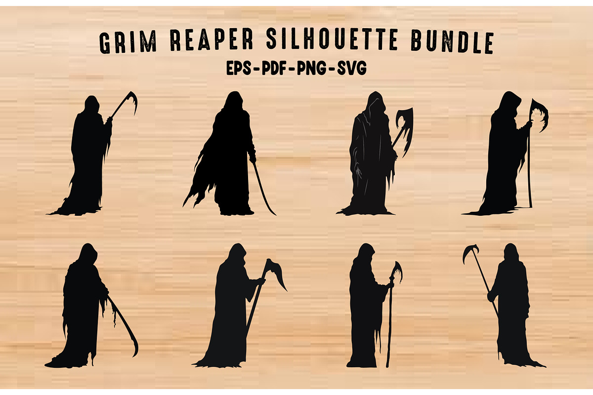 Grim Reaper Silhouette Vector art, a Person Illustration by Gfx Expert Team (Photo 1 of 3)