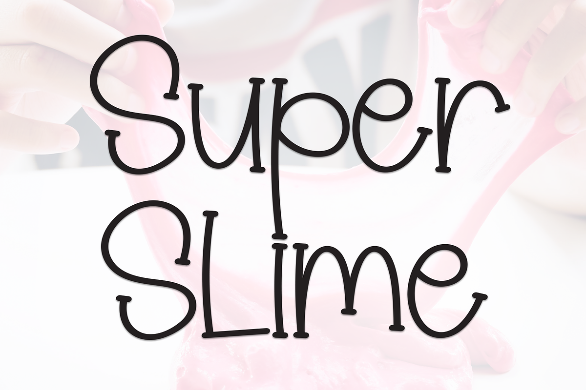 Super Slime | Script Font, a Script Font by Scratchones (Photo 1 of 8)