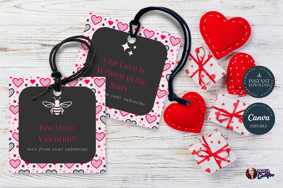 Valentines Gift labels 2x2, a Stationery Template by Tracia Creative (Photo 2 of 4)