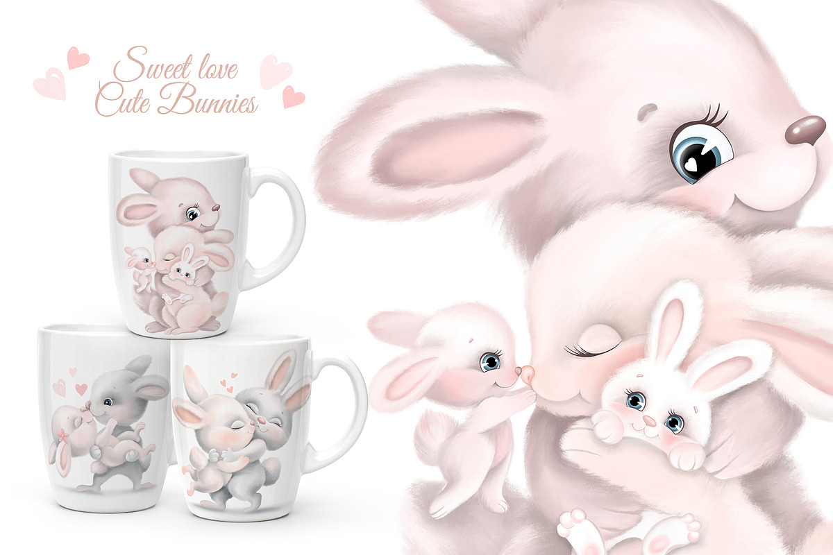 Cute Bunny in Love, an Animal Illustration by MarinadeArt (Photo 5 of 7)