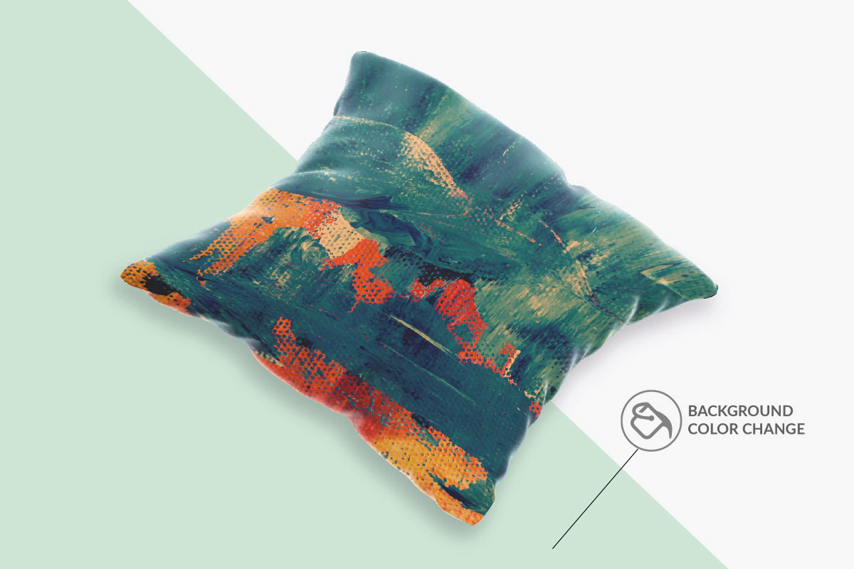 Square Pillow / Cushion Cover Mockup, an Apparel Mockup by Dev.Rawat21 (Photo 6 of 8)