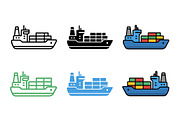Cargo Ship Icons, a Solid Icon by Artonix (Thumbnail 2 of 2)