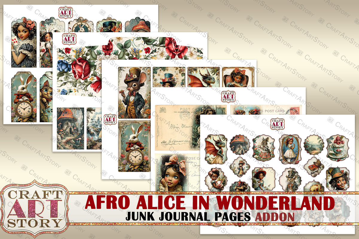 Afro Alice in Wonderland ADDON, a Person Illustration by CraftArtStory (Photo 2 of 5)