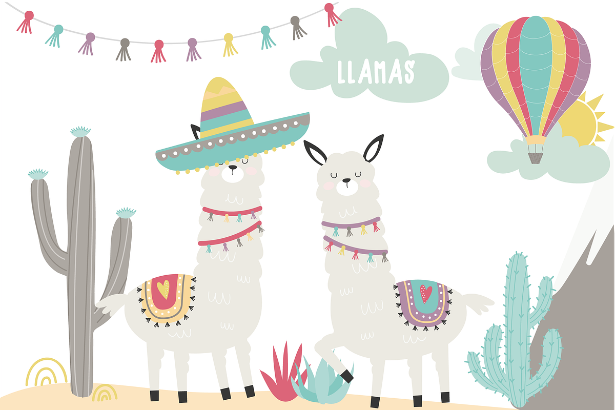 LLamas, an Animal Illustration by Poppymoondesign (Photo 1 of 3)