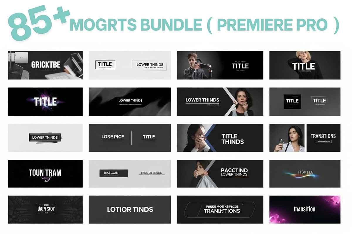 MOGRTs 80 Motion Graphics Templates, a Social Media Template by Crox Studio | Digital (Photo 2 of 11)