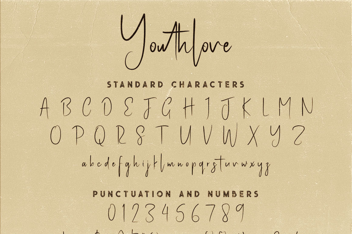 Youthlove Script Font preview 6