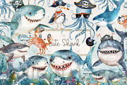 Shark Clipart – Under the Sea:, an Illustration by BigCakeBee (Thumbnail 1 of 4)
