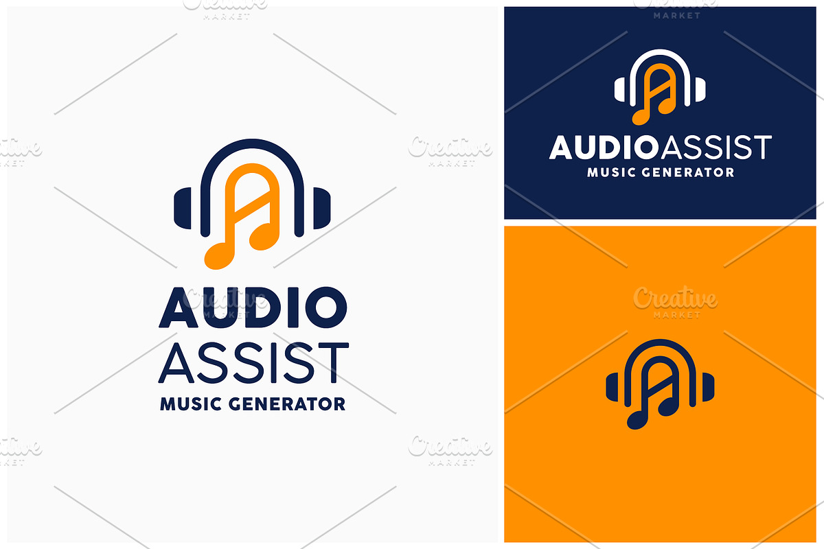 Headphone Music Notes Letter A Logo, a Branding & Logo Template by Enola99d (Photo 2 of 2)