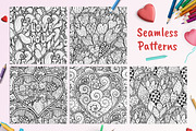 Heart Mandalas Coloring Pages, a Decorative Illustration by Gulnara Sabirova (Thumbnail 6 of 18)